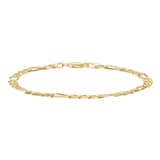 Mappin & Webb 14ct Yellow Gold 5.3mm Figaro Bracelet