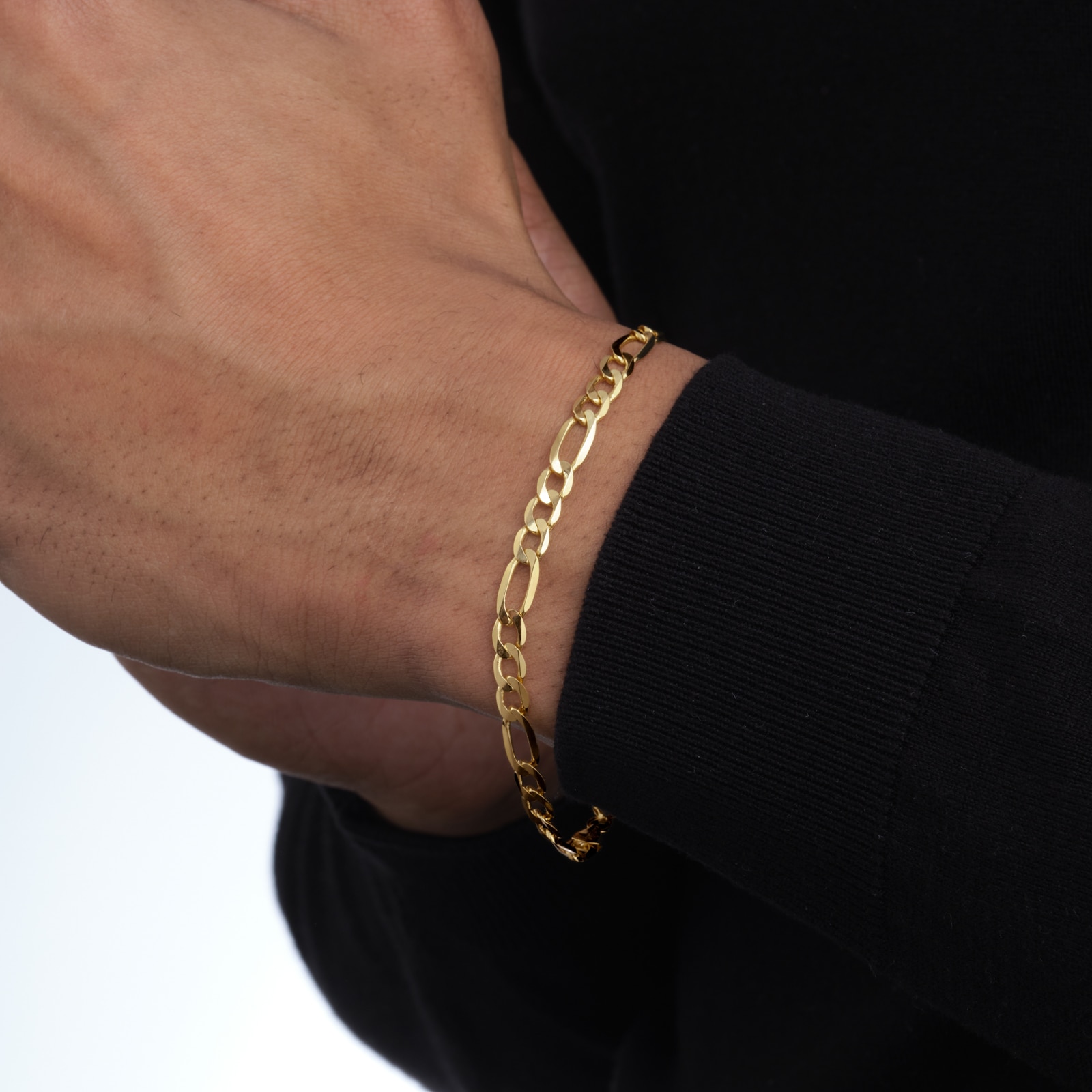 Mappin & Webb 14ct Yellow Gold 5.3mm Figaro Bracelet Mappin & Webb 14ct Yellow Gold 5.3mm Figaro Bracelet