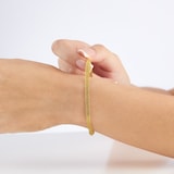 Goldsmiths 9ct Yellow Gold Graduated Bismark Chain Bracelet