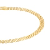 Goldsmiths 9ct Yellow Gold Graduated Bismark Chain Bracelet