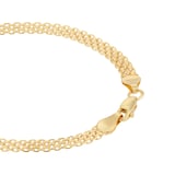 Goldsmiths 9ct Yellow Gold Graduated Bismark Chain Bracelet