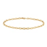 Goldsmiths 9ct Yellow Gold Diamond Cut Belcher Chain Bracelet