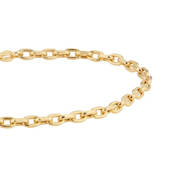 Goldsmiths 9ct Yellow Gold Diamond Cut Belcher Chain Bracelet Goldsmiths 9ct Yellow Gold Diamond Cut Belcher Chain Bracelet