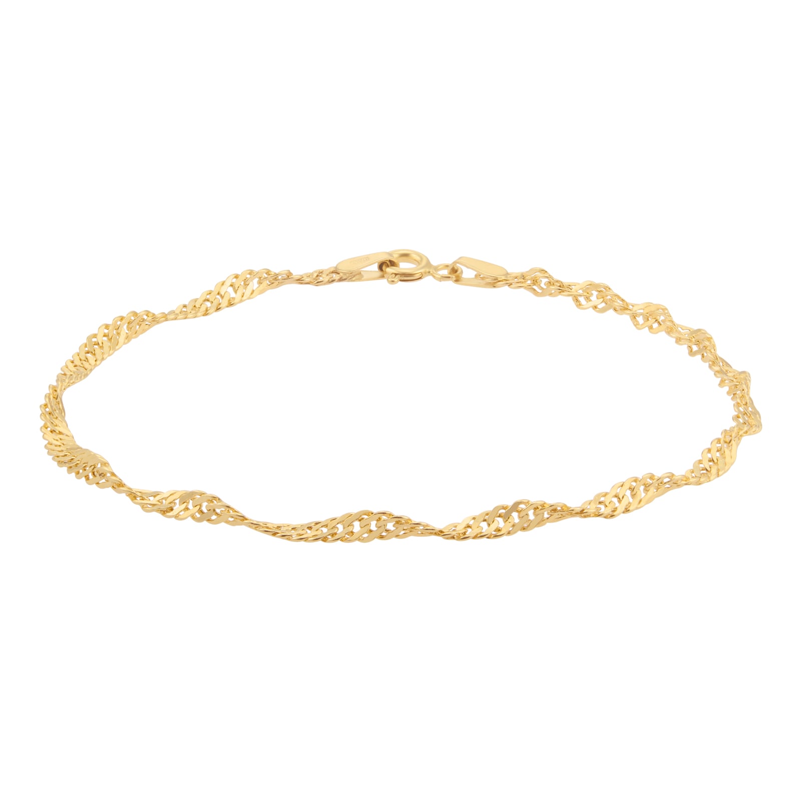 Goldsmiths 9ct Yellow Gold 2.70mm Twist Curb Bracelet Goldsmiths 9ct Yellow Gold 2.70mm Twist Curb Bracelet