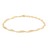 Goldsmiths 9ct Yellow Gold 2.70mm Twist Curb Bracelet