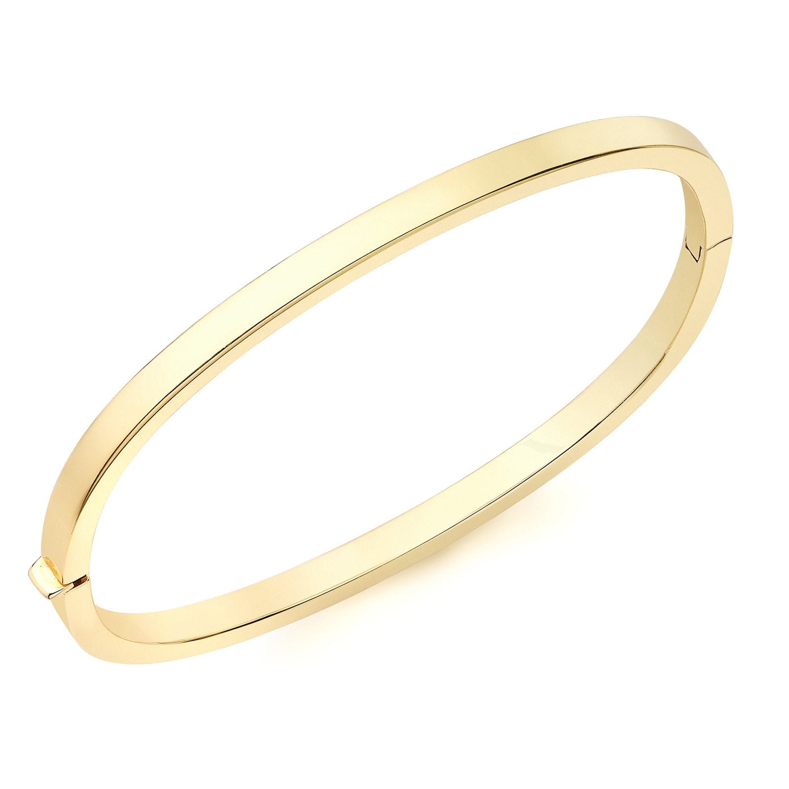 Goldsmiths 9ct Yellow Gold Rectangular Tube Bangle Goldsmiths 9ct Yellow Gold Rectangular Tube Bangle