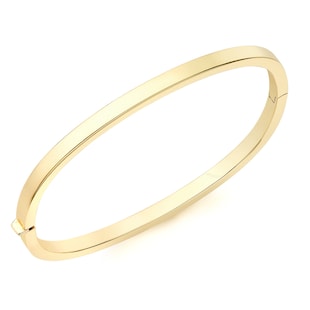 Best Luxury 
9ct Yellow Gold Rectangular Tube Bangle