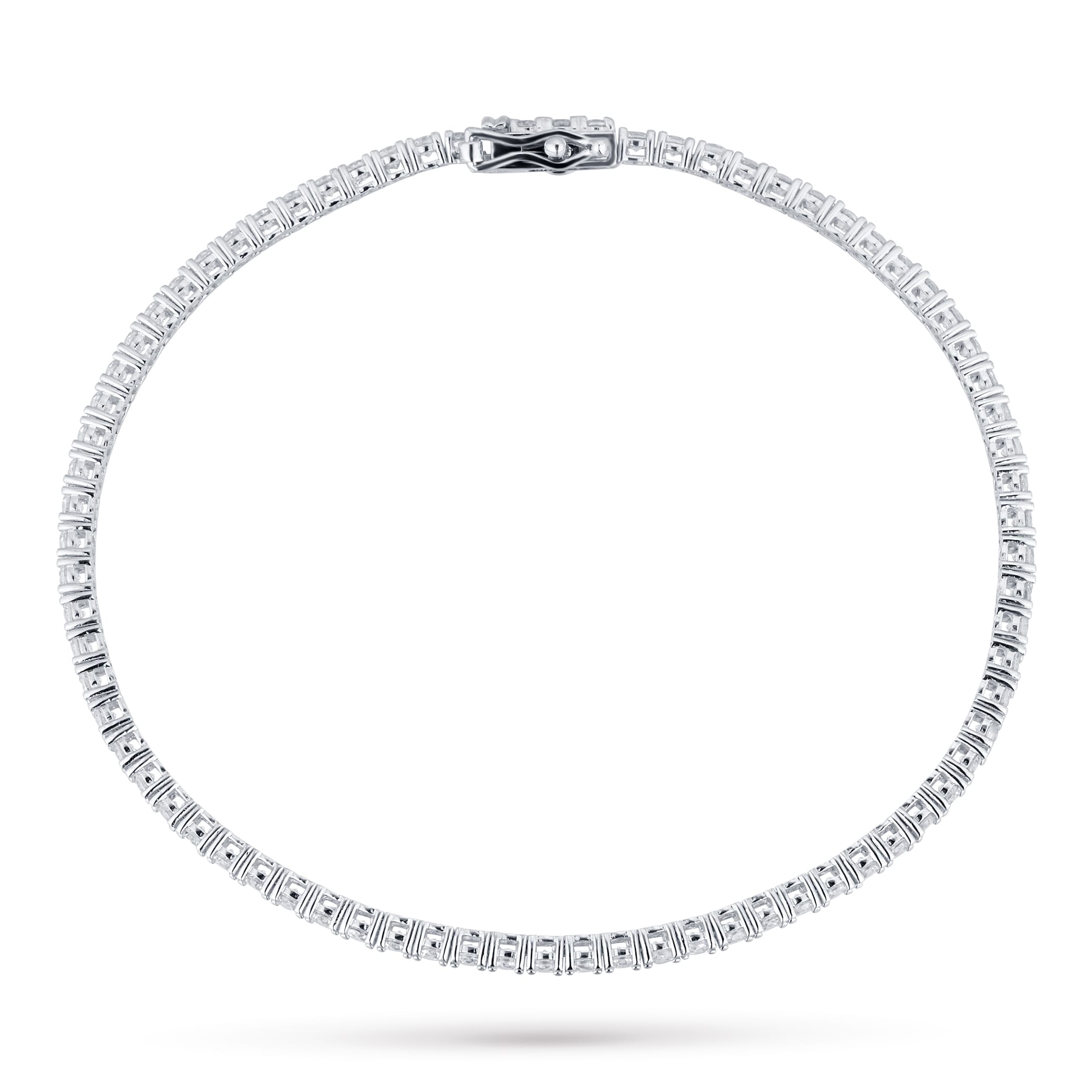 Goldsmiths 9ct White Gold Cubic Zirconia Tennis Bracelet Goldsmiths 9ct White Gold Cubic Zirconia Tennis Bracelet