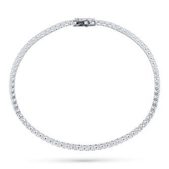 Goldsmiths 9ct White Gold Cubic Zirconia Tennis Bracelet