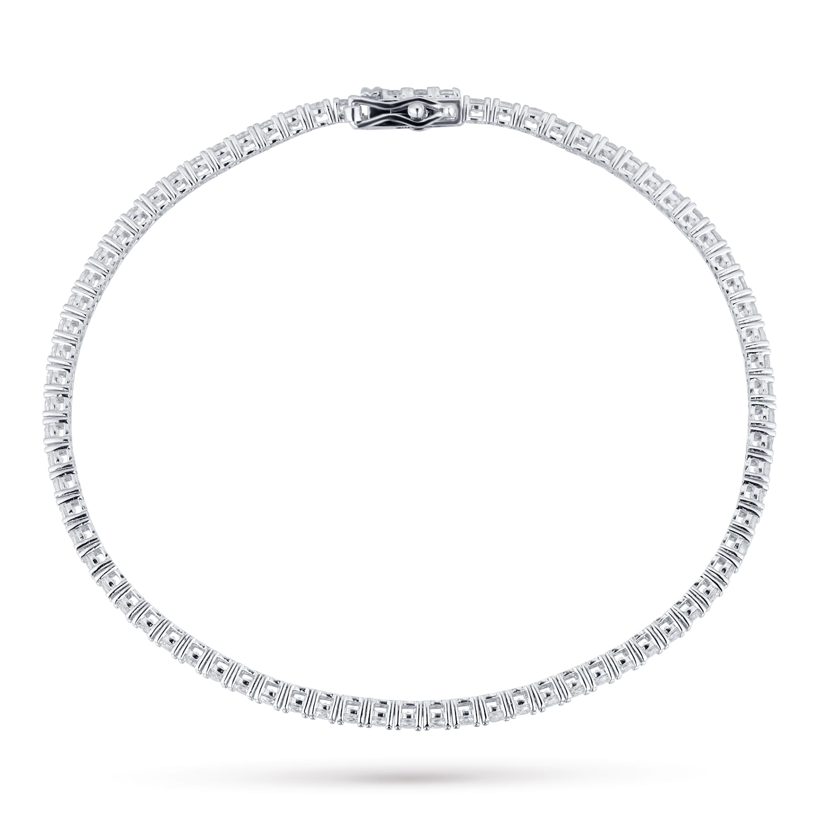Goldsmiths 9ct White Gold Cubic Zirconia Tennis Bracelet 5.26.9082