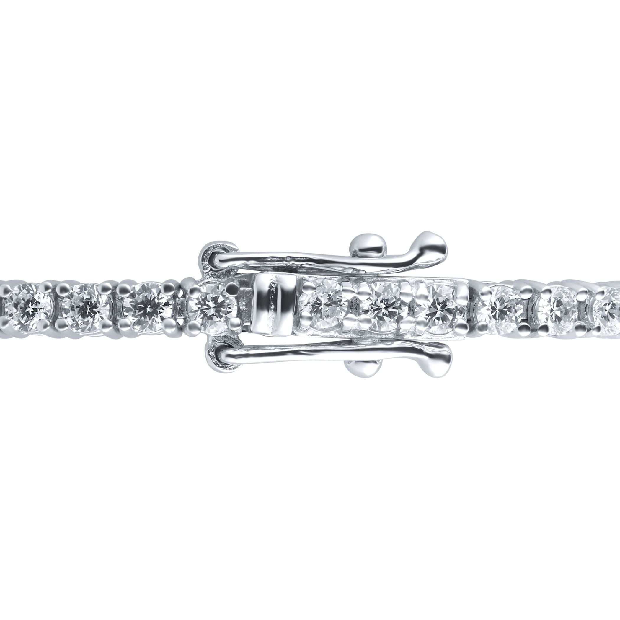 Goldsmiths 9ct White Gold Cubic Zirconia Tennis Bracelet Goldsmiths 9ct White Gold Cubic Zirconia Tennis Bracelet