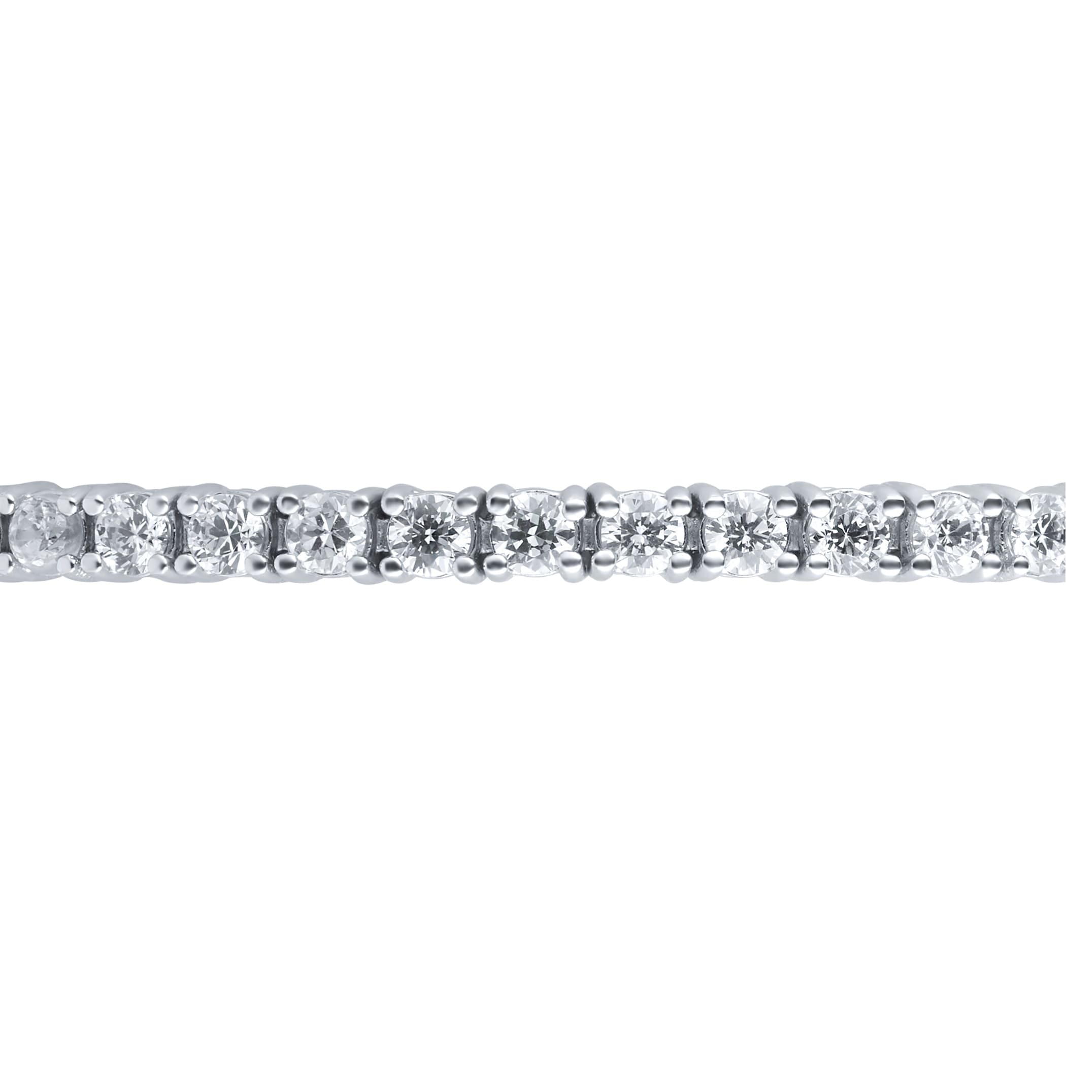 Goldsmiths 9ct White Gold Cubic Zirconia Tennis Bracelet Goldsmiths 9ct White Gold Cubic Zirconia Tennis Bracelet
