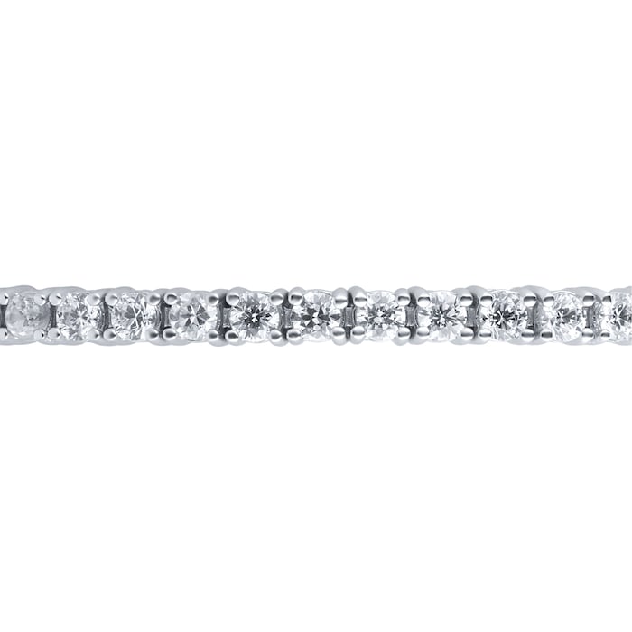 Goldsmiths 9ct White Gold Cubic Zirconia Tennis Bracelet