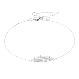 Goldsmiths 9ct White Gold Mixed Cubic Zirconia Bracelet