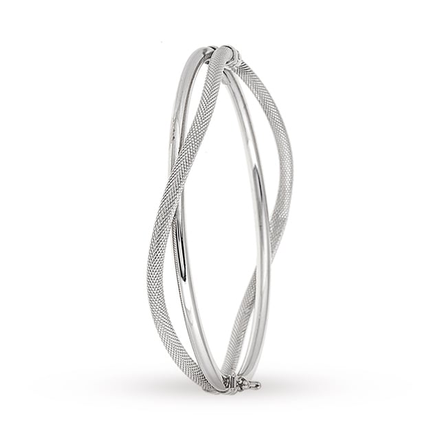 Goldsmiths 9ct White Gold Bangle