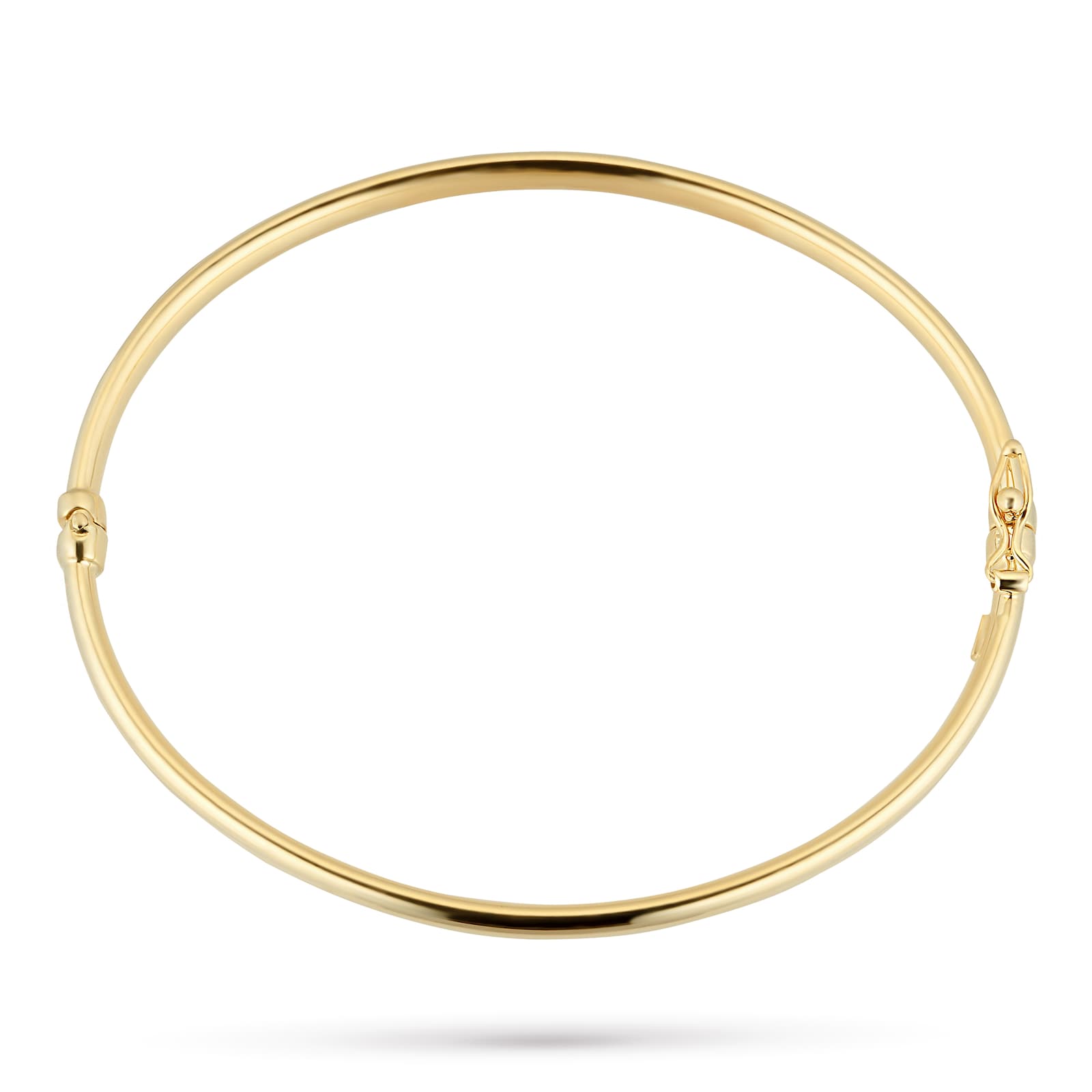 Goldsmiths 9ct Yellow Gold Hinged Bangle 1.34.0691 | Goldsmiths