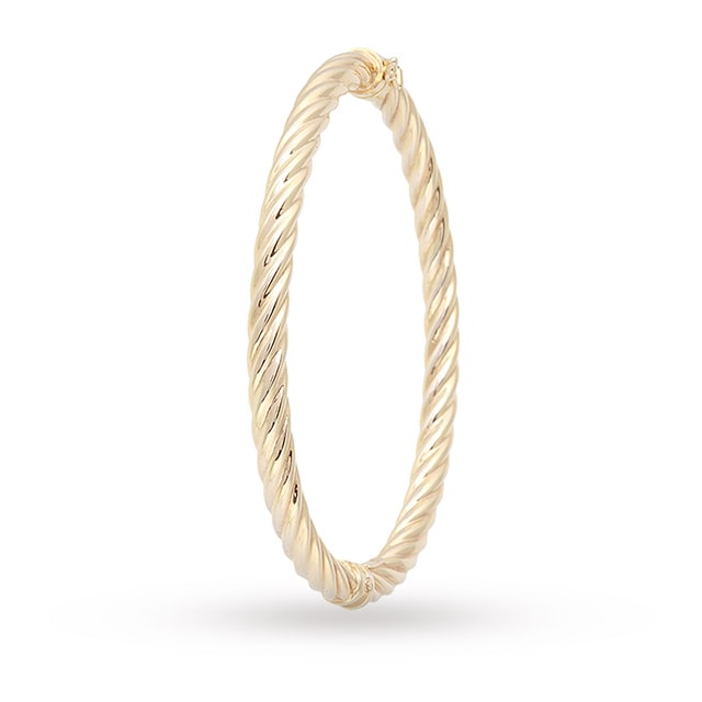 Goldsmiths 9ct Yellow Gold Twist Bangle