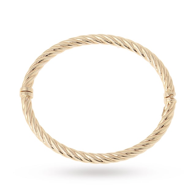 Goldsmiths 9ct Yellow Gold Twist Bangle