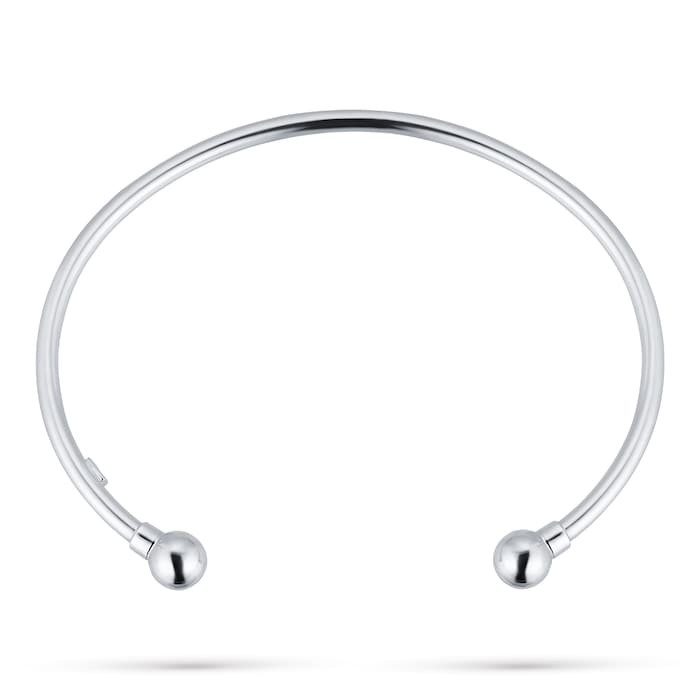 Goldsmiths 9ct White Gold Torque Bangle