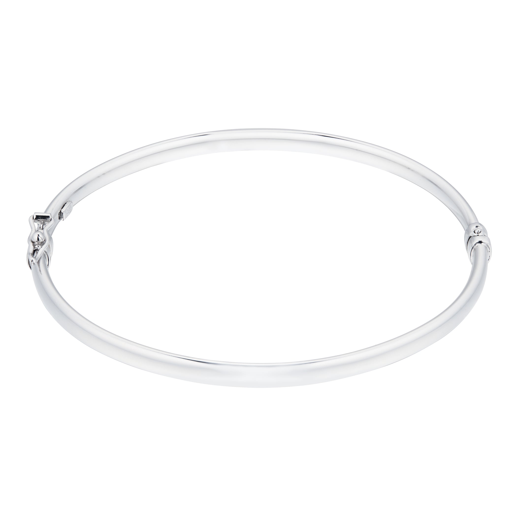 Goldsmiths 9ct White Gold Hinged Bangle Goldsmiths 9ct White Gold Hinged Bangle