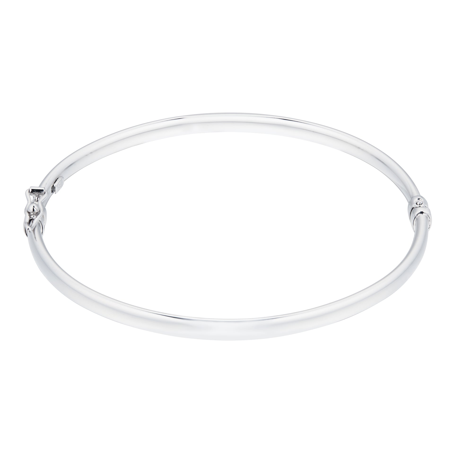 Goldsmiths 9ct White Gold Hinged Bangle