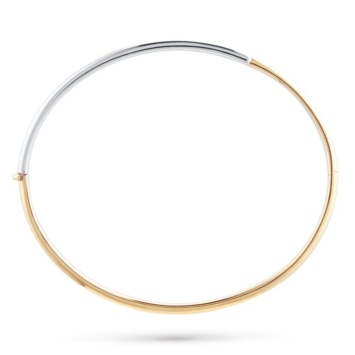 Goldsmiths 9ct Bicolour Wrap Over Bangle