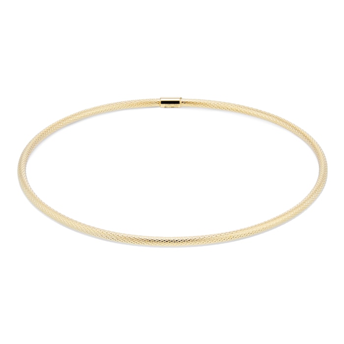 Goldsmiths 9ct Yellow Gold Textured Bangle