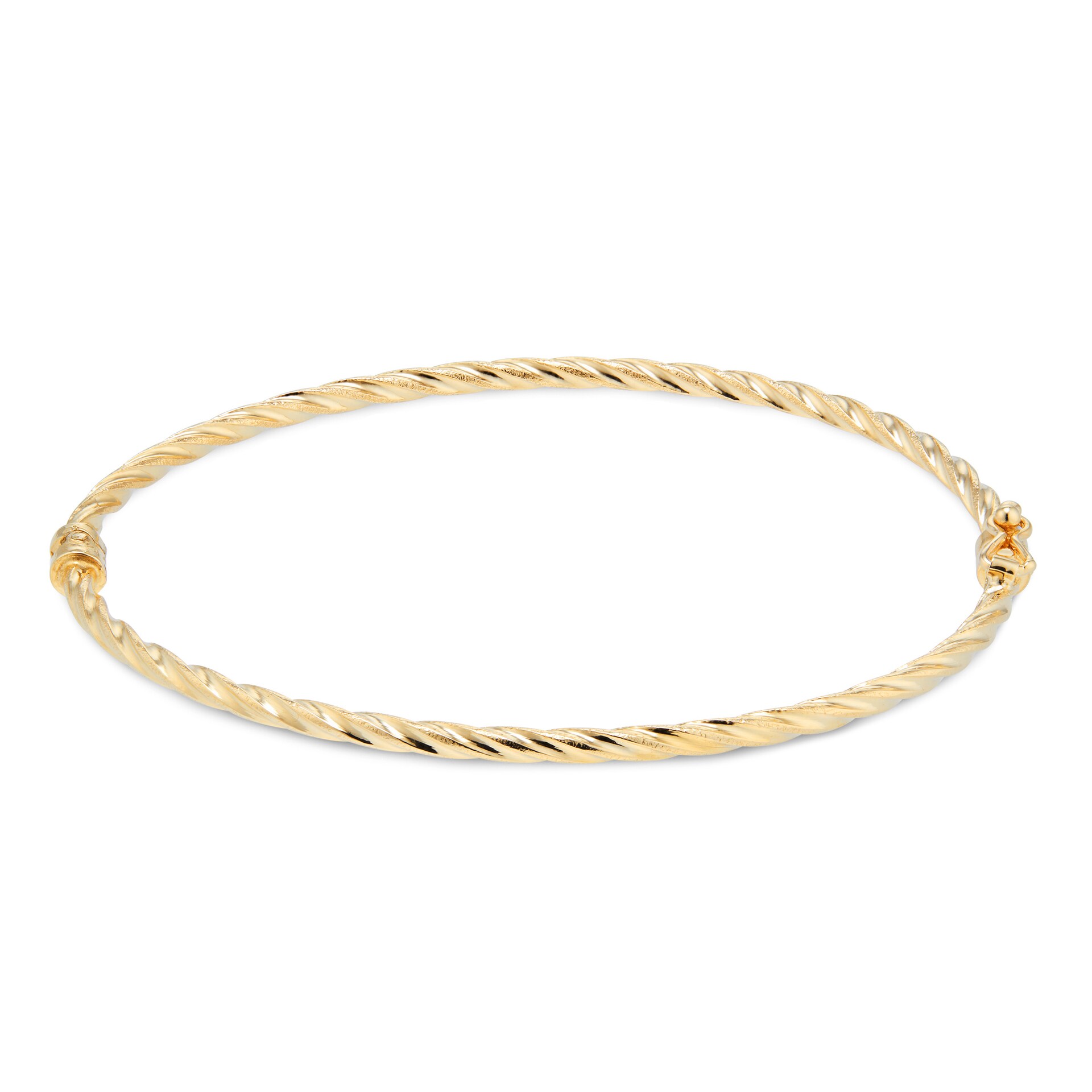 Goldsmiths 9ct Yellow Gold Twisted Gold Bangle