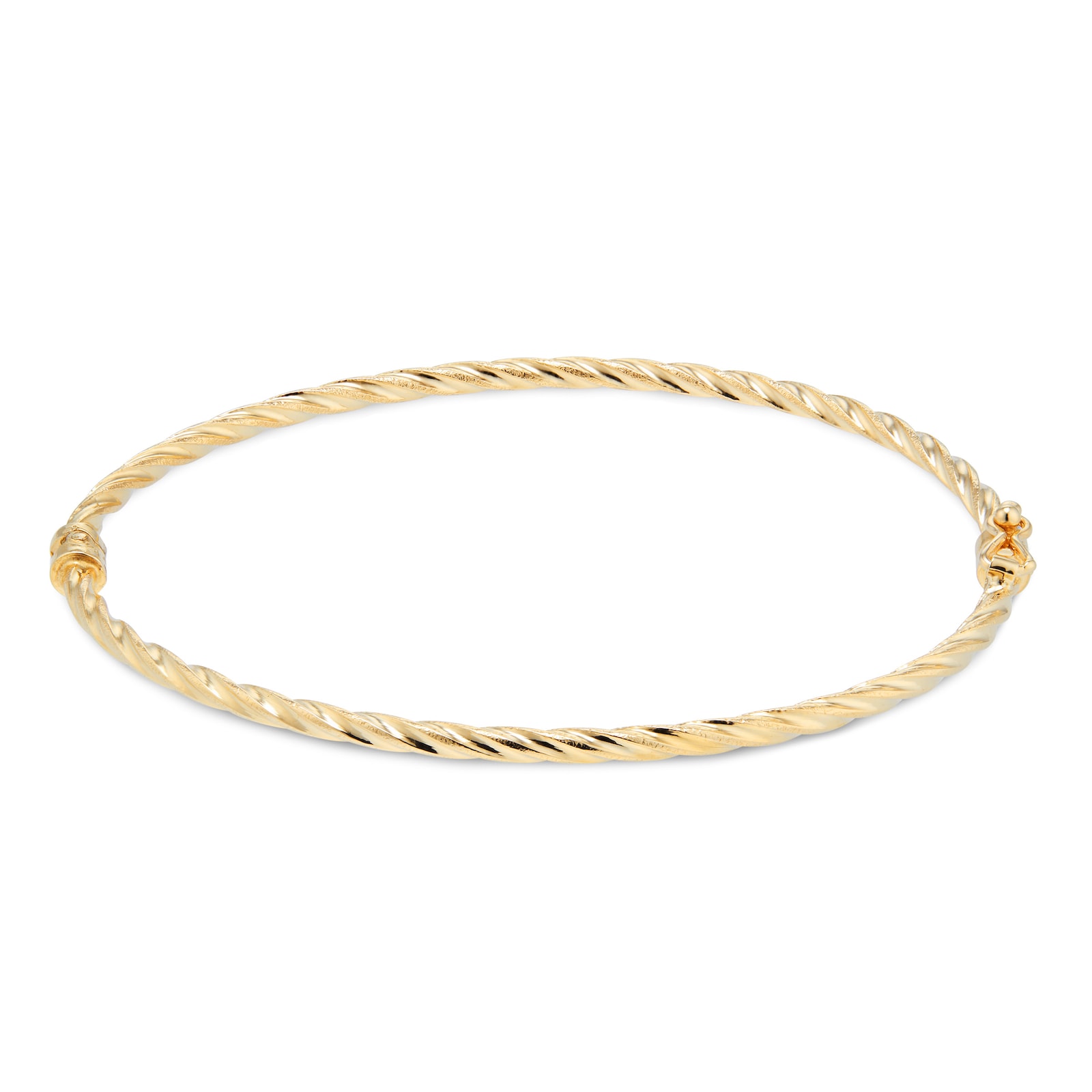 Goldsmiths 9ct Yellow Gold Twisted Gold Bangle RIB1400Y | Goldsmiths