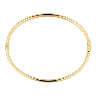 Goldsmiths 18ct Yellow Gold 4mm Hollow Oval Tube Bangle