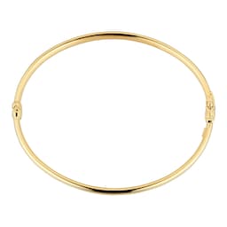 11070359 - 18ct Yellow Gold 4mm Oval Tube Bangle