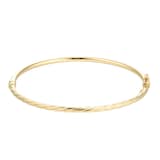 Goldsmiths 18ct Yellow Gold Half Twist Bangle