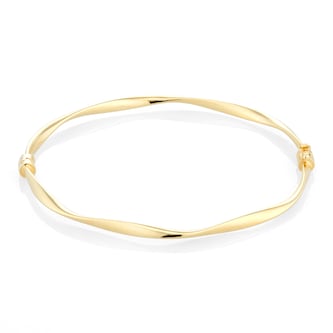 Goldsmiths 18ct Yellow Gold Twisted Bangle Goldsmiths 18ct Yellow Gold Twisted Bangle