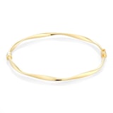 Goldsmiths 18ct Yellow Gold Twisted Bangle