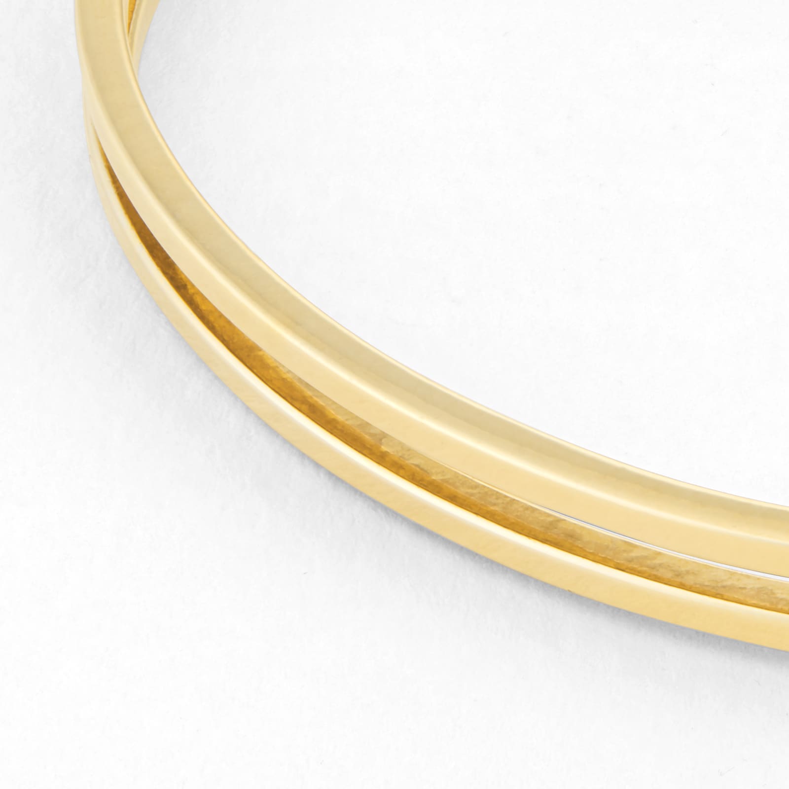 Goldsmiths 9ct Yellow Gold Double Square Tube Bangle Goldsmiths 9ct Yellow Gold Double Square Tube Bangle