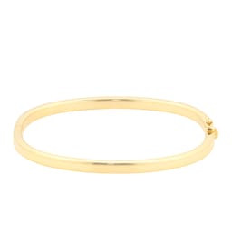 11070370 - 18ct Yellow Gold Hollow Hinged Bangle