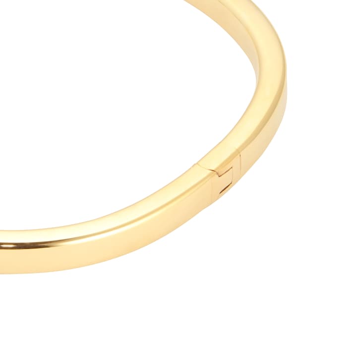 Goldsmiths 18ct Yellow Gold Hollow Hinged Bangle