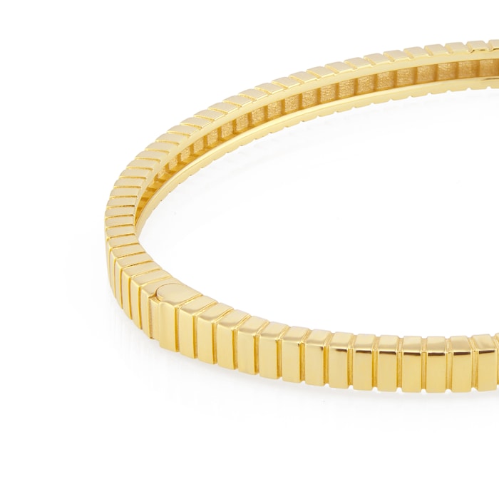 Goldsmiths 9ct Yellow Gold Ridge Bangle