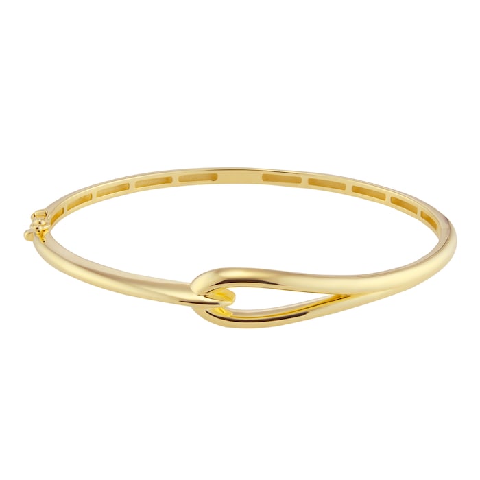 Goldsmiths 9ct Yellow Gold Loop Knot Bangle