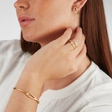 Goldsmiths 9ct Yellow Gold Loop Knot Bangle