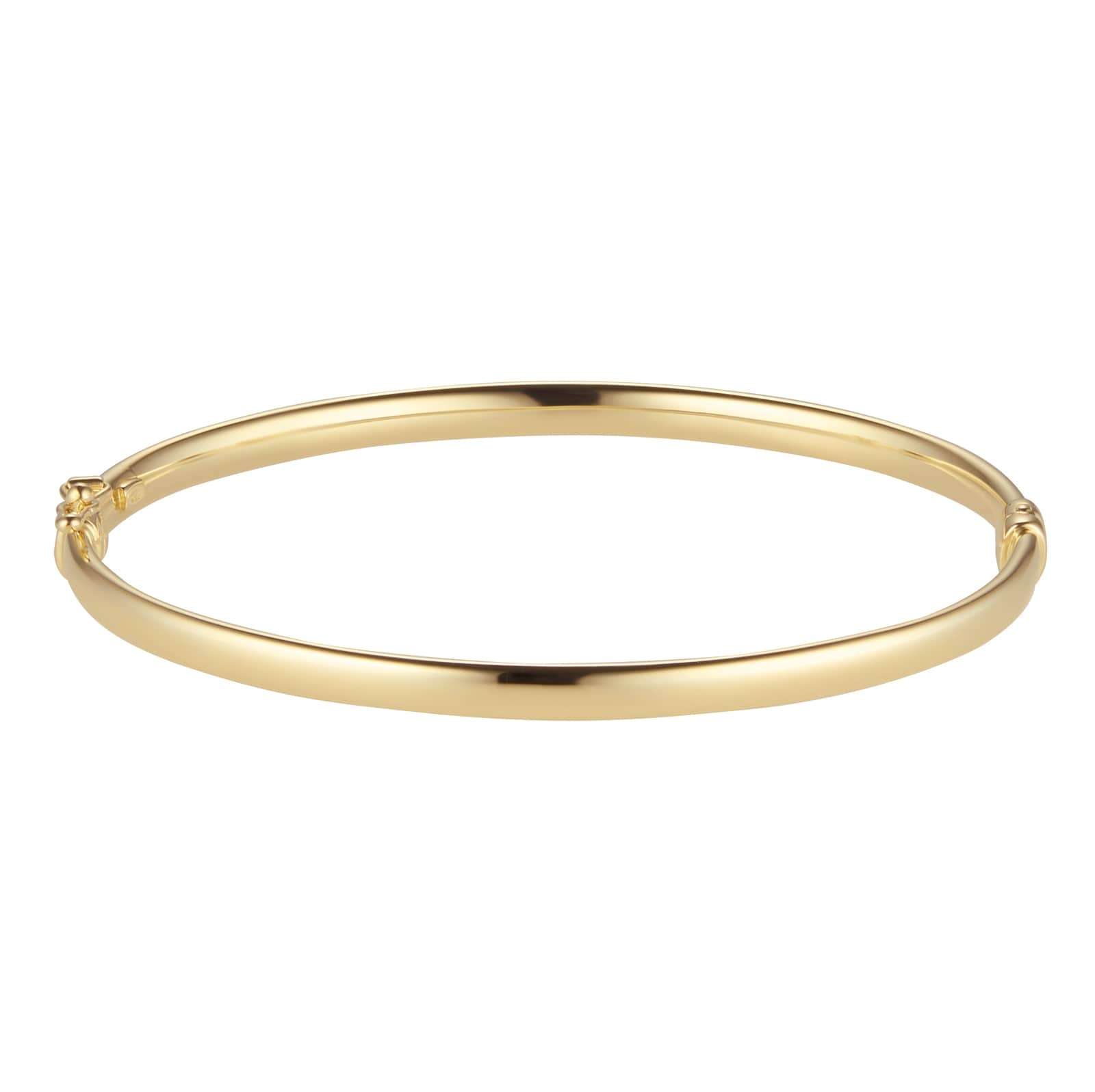 Mappin & Webb 18ct Yellow Gold Plain Hinged Bangle