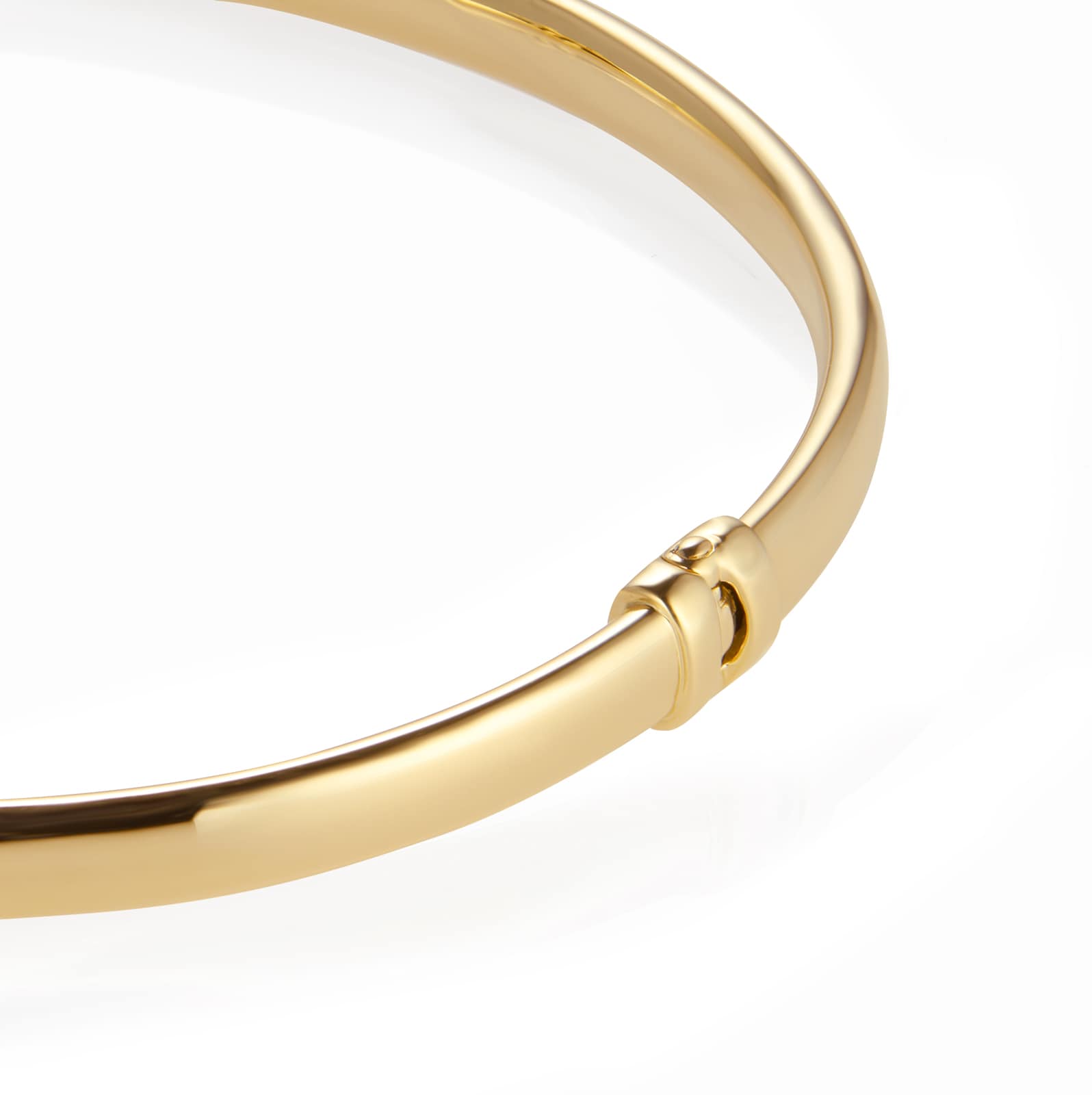 Mappin & Webb 18ct Yellow Gold Plain Hinged Bangle