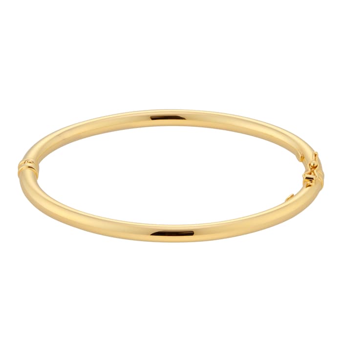 Goldsmiths 9ct Yellow Gold Round Tube Bangle