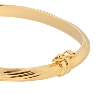 Goldsmiths 9ct Yellow Gold Twisted Textured Bangle Goldsmiths 9ct Yellow Gold Twisted Textured Bangle