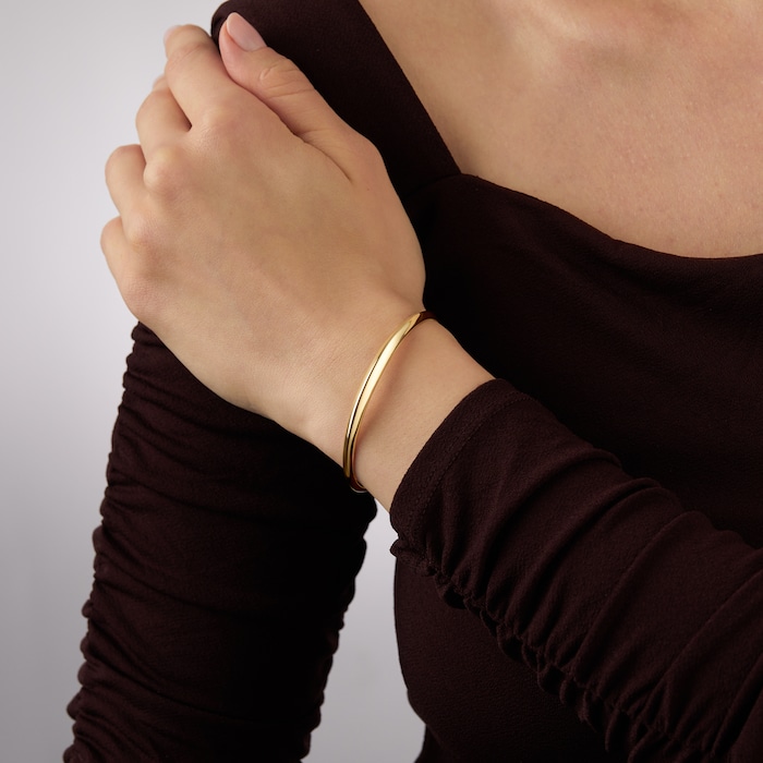 Mappin & Webb 18ct Yellow Gold Cuff Bangle