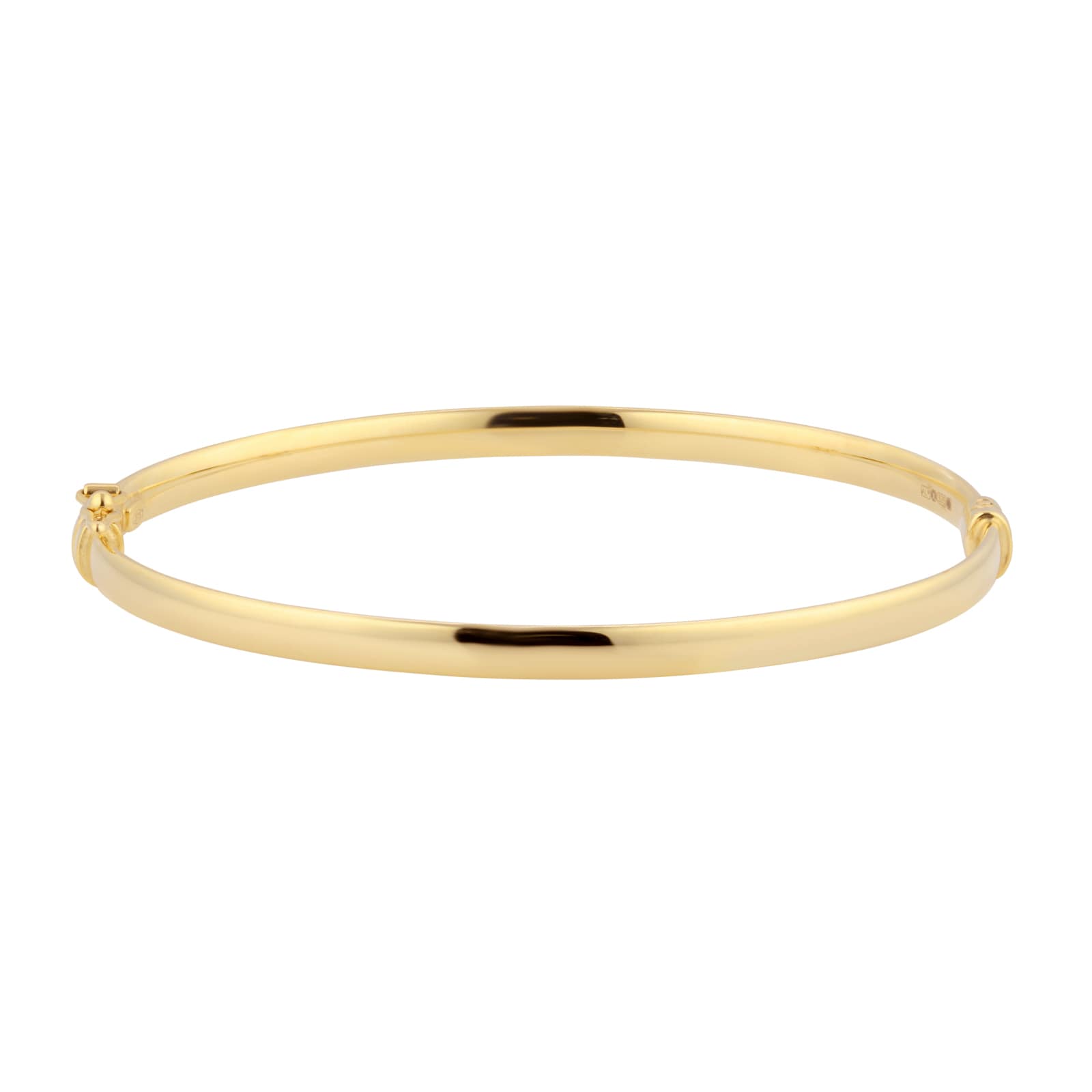 Goldsmiths 9ct Yellow Gold Slim Plain Bangle