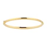 Goldsmiths 9ct Yellow Gold Slim Plain Bangle