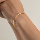 Goldsmiths 9ct Yellow Gold Slim Plain Bangle