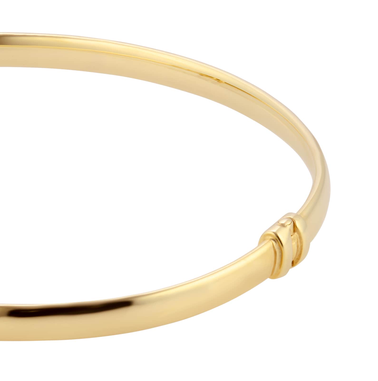 Goldsmiths 9ct Yellow Gold Slim Plain Bangle