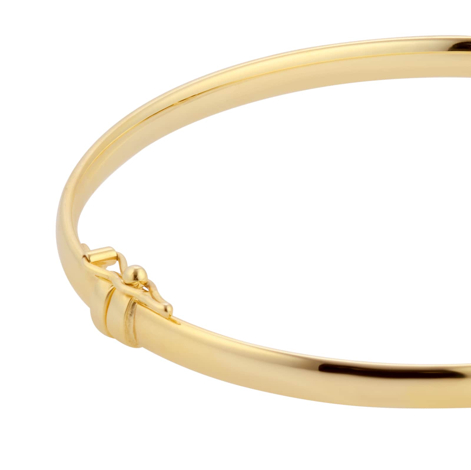 Goldsmiths 9ct Yellow Gold Slim Plain Bangle